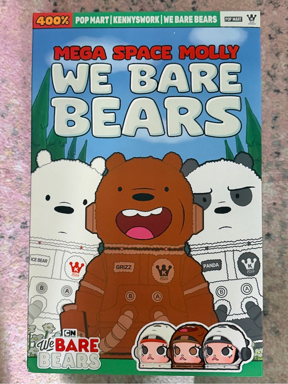 Mega Space Molly We Bare Bears Pop Mart Figure - Brown (OPEN BOX)